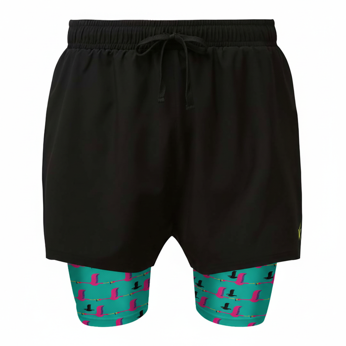 Flamboyance double layer shorts
