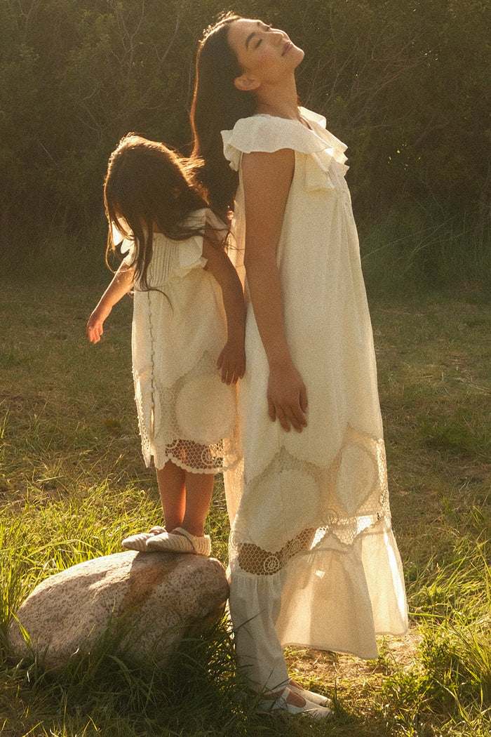 Abigail Maxi Dress in Antique Ivory-3