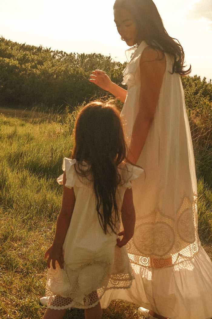 Abigail Maxi Dress in Antique Ivory-7