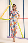 Abstract Bright Floral on Cotton Co-ord Set