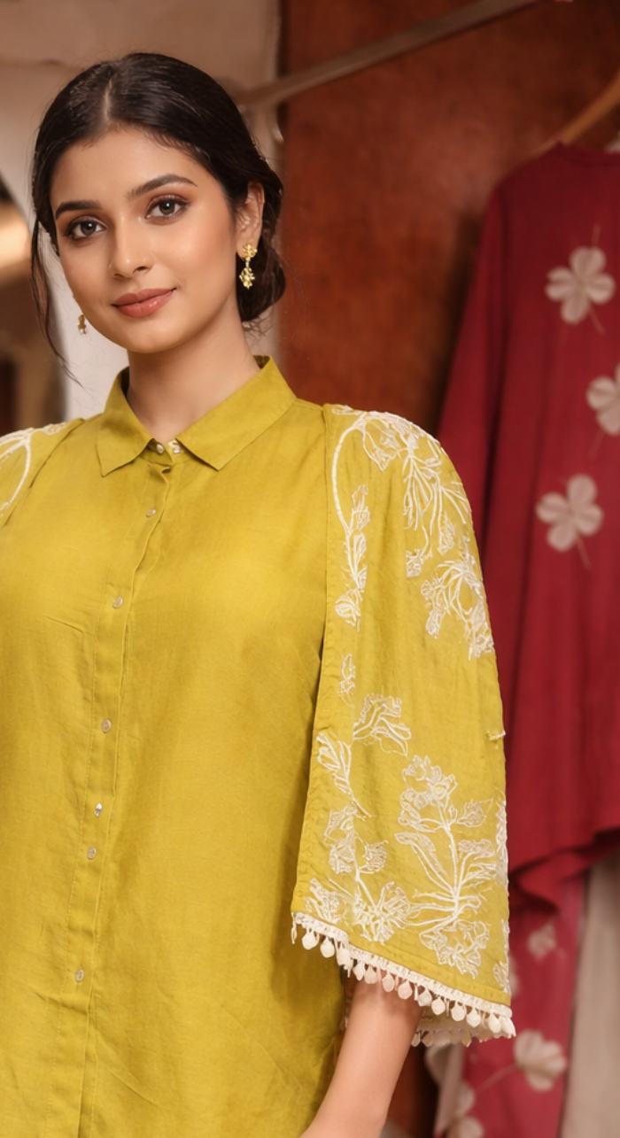 Afsana Silk Co-Ord Set ( Shirt with Pant )