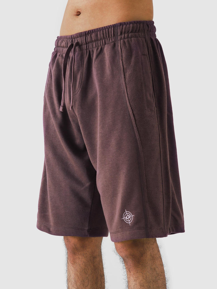 Plum Aim Shorts by GROOVY, soft lightweight men's gym and everyday shorts in Pakistan