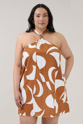 Amory Halter Mini Dress Abstract Curve