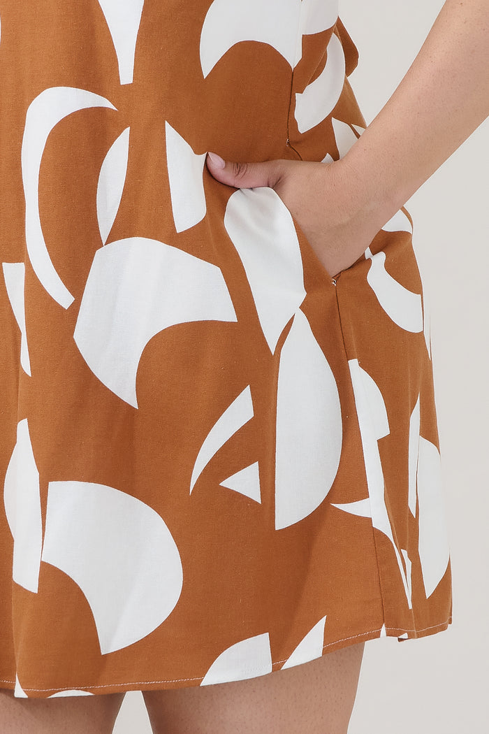Amory Halter Mini Dress Abstract Curve