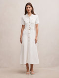 Amy Knit Midi Dress Porcelain Forever New
