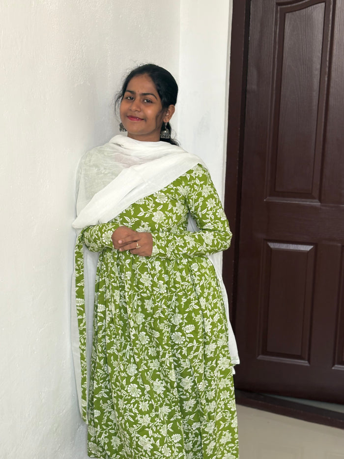 Anarkali Green set