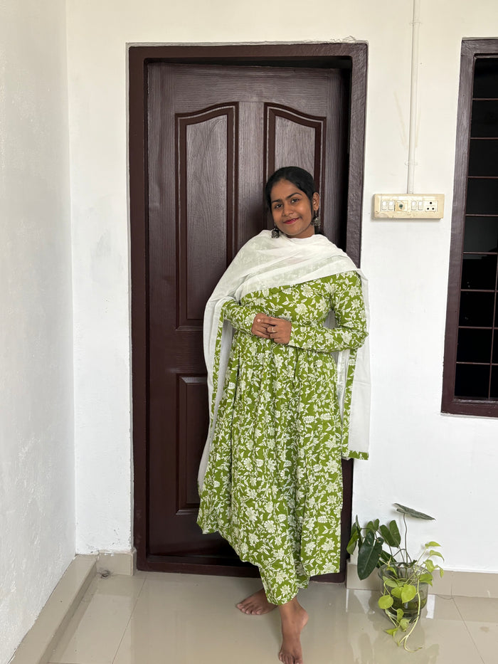 Anarkali Green set