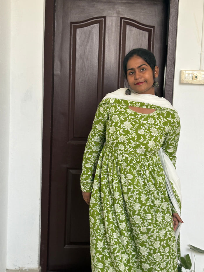 Anarkali Green set