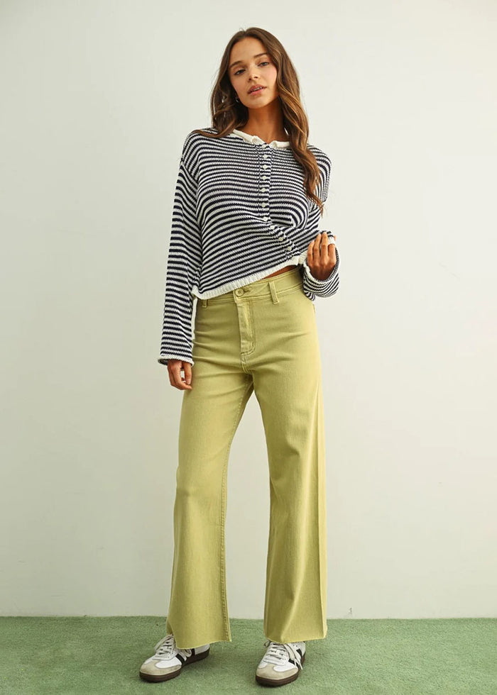 Anne Cardigan - Navy Stripe