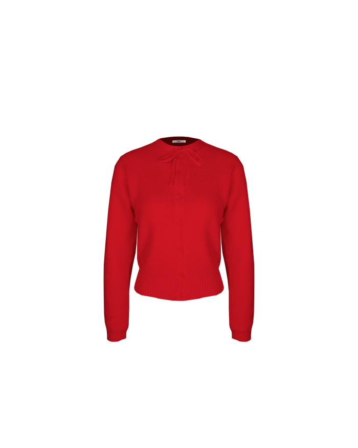 ANNIE CARDIGAN CHERRY RED
