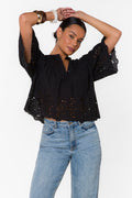 Annika Black Top