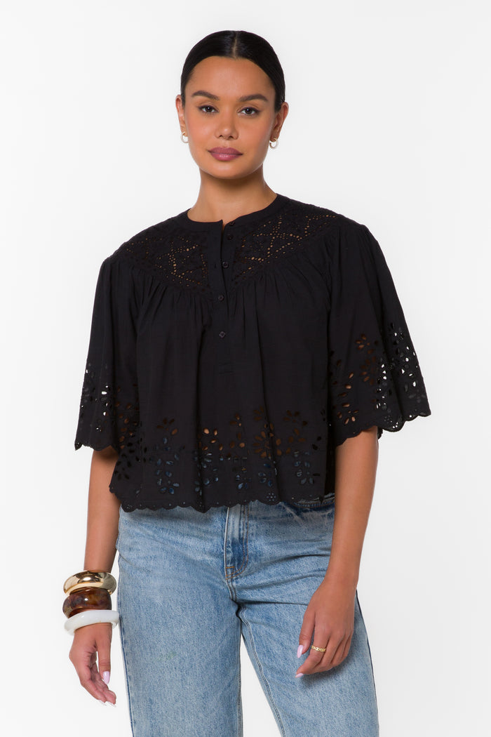 Annika Black Top