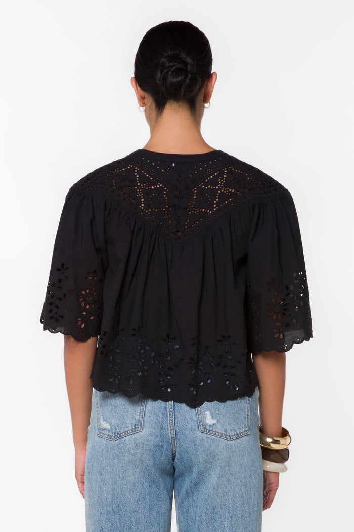 Annika Black Top