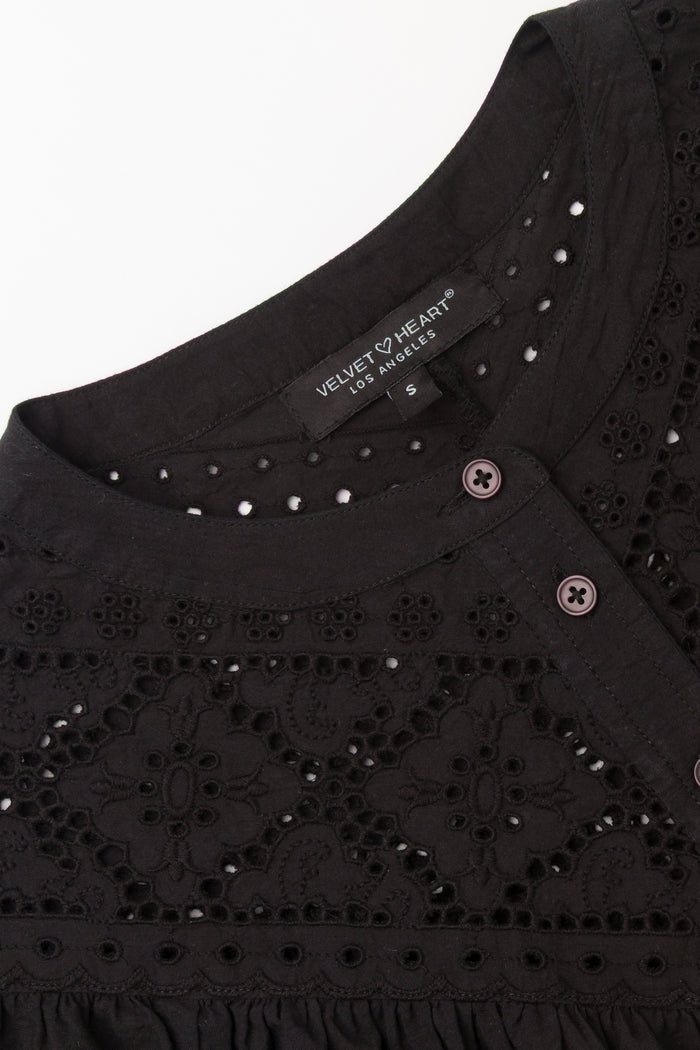 Annika Black Top
