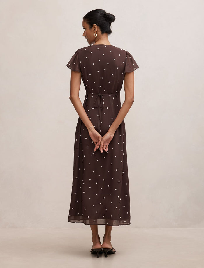 Ardelia Petite Flutter Sleeve Midi Dress Forever New