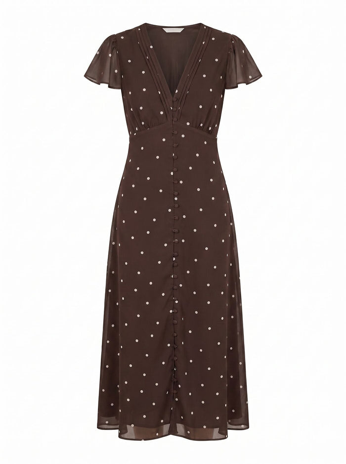 Ardelia Petite Flutter Sleeve Midi Dress Forever New