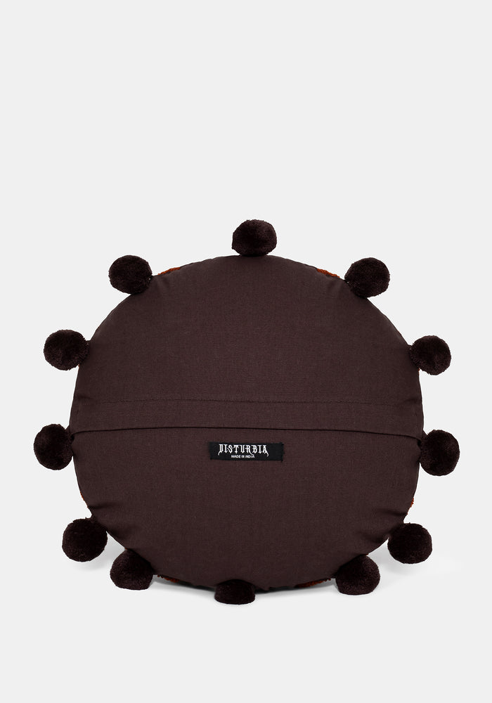 Ashwyn Witches Tile Round Pom Pom Cushion