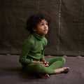 Auk Kids Top - Merino Wool & Silk - Forest
