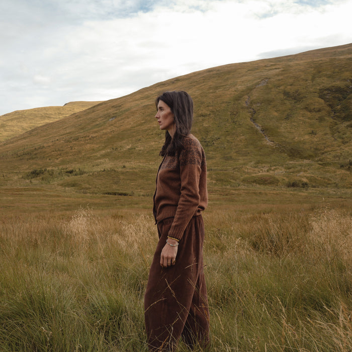 Autumn Women's Cardigan - Superfine Lambswool - Hazelnut