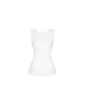 AVA LINEN BOW TOP WHITE