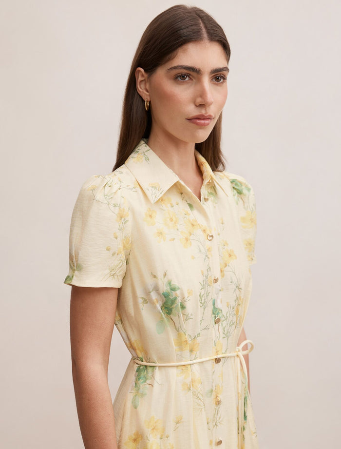 Avery Short Sleeve Seam Detail Midi Dress Forever New