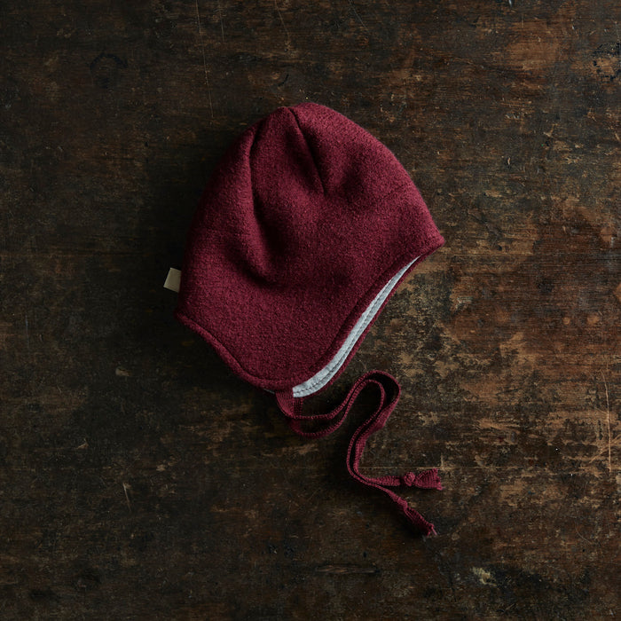 Baby & Kids Boiled Merino Wool Hat - Cassis