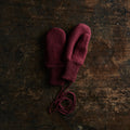 Baby & Kids Boiled Merino Wool Mittens - Cassis