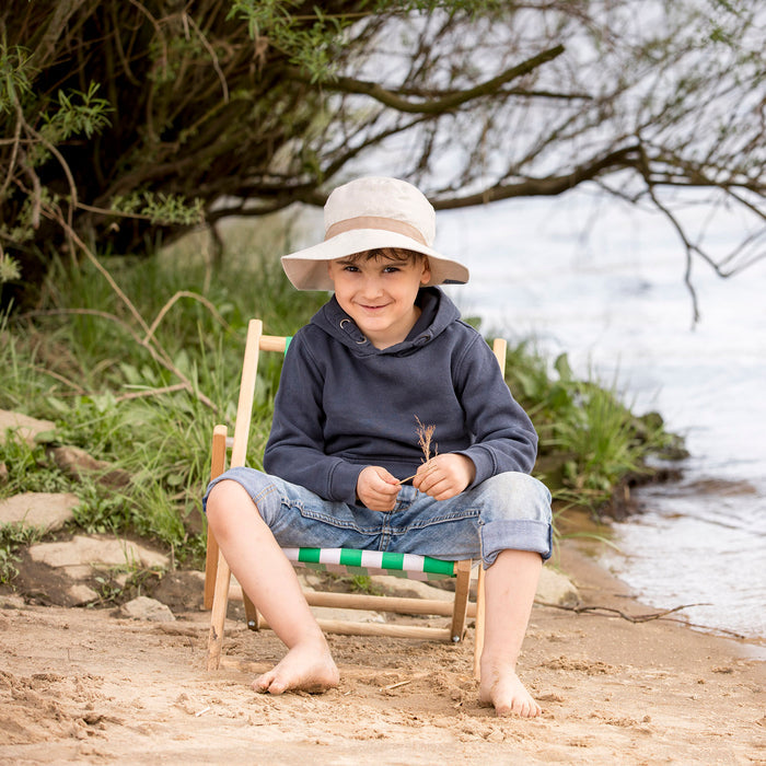 Baby & Kids Linen Olaf Sun Hat - Oat