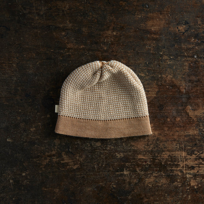 Baby & Kids Merino Wool Beanie - Caramel/Natural