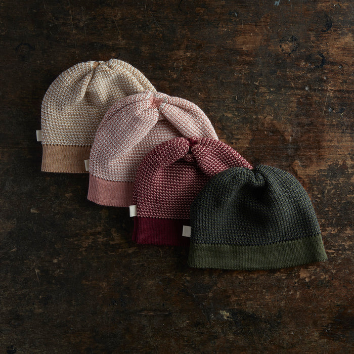 Baby & Kids Merino Wool Beanie - Caramel/Natural