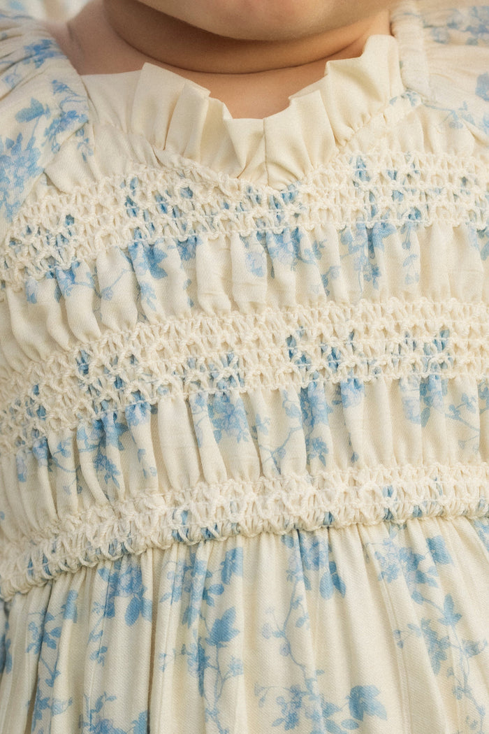 Baby Roselyn Romper in Ivory Porcelain Fleur-5