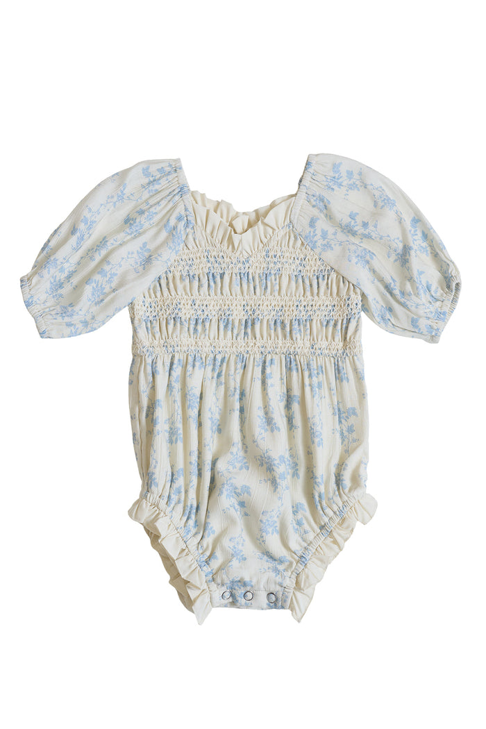 Baby Roselyn Romper in Ivory Porcelain Fleur-8