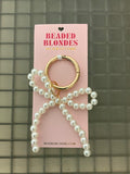 Bag & Boot Charm Pearl Bow Plain