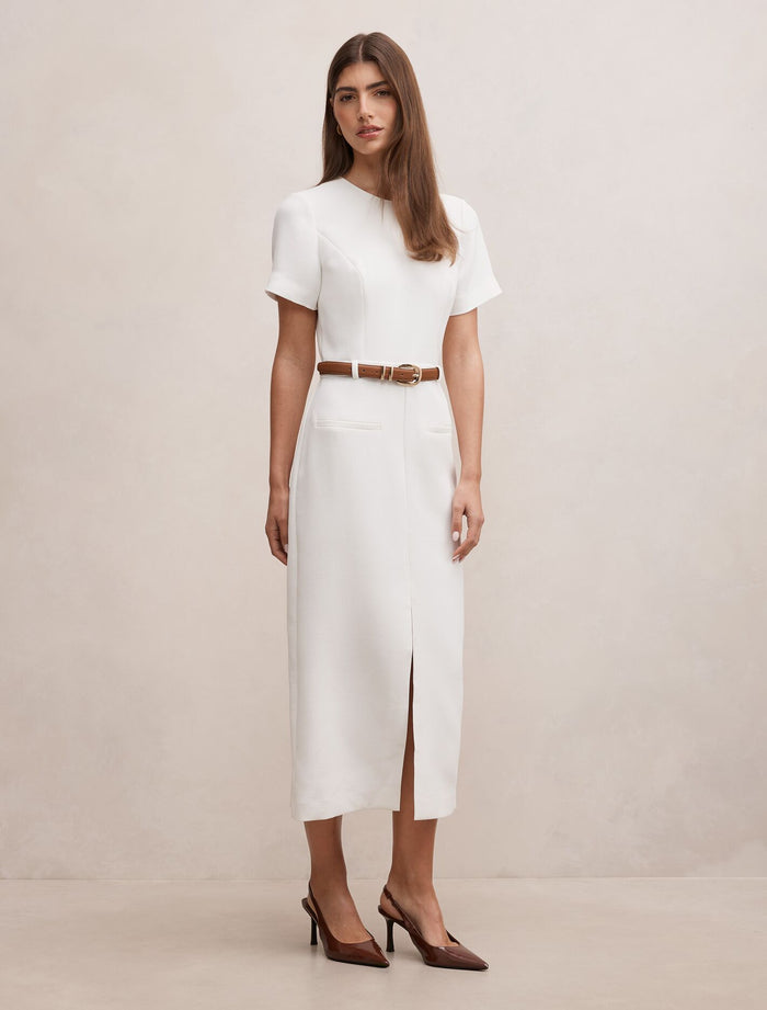Bailee Belted Tailored Midi Dress Forever New
