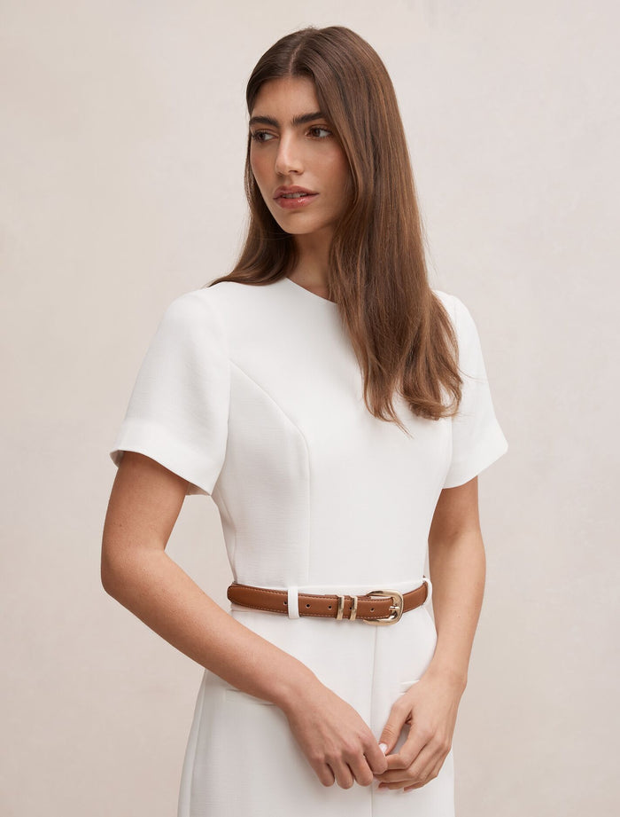 Bailee Belted Tailored Midi Dress Forever New