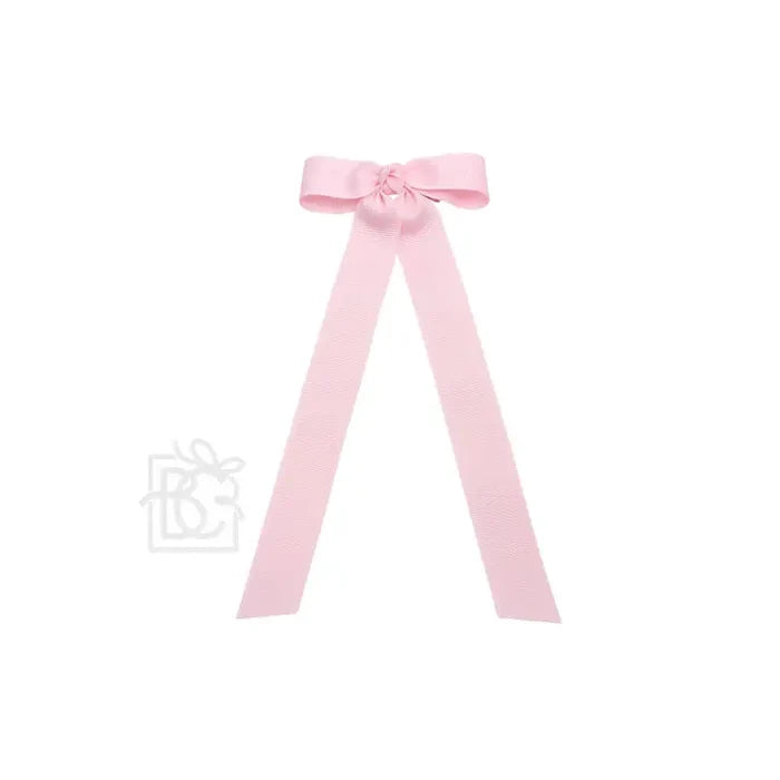 BC 3.5 " Bow w/ Tails-Pink Grosgrain