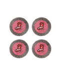 BEADED COASTER 4 PCS SET COWGIRL