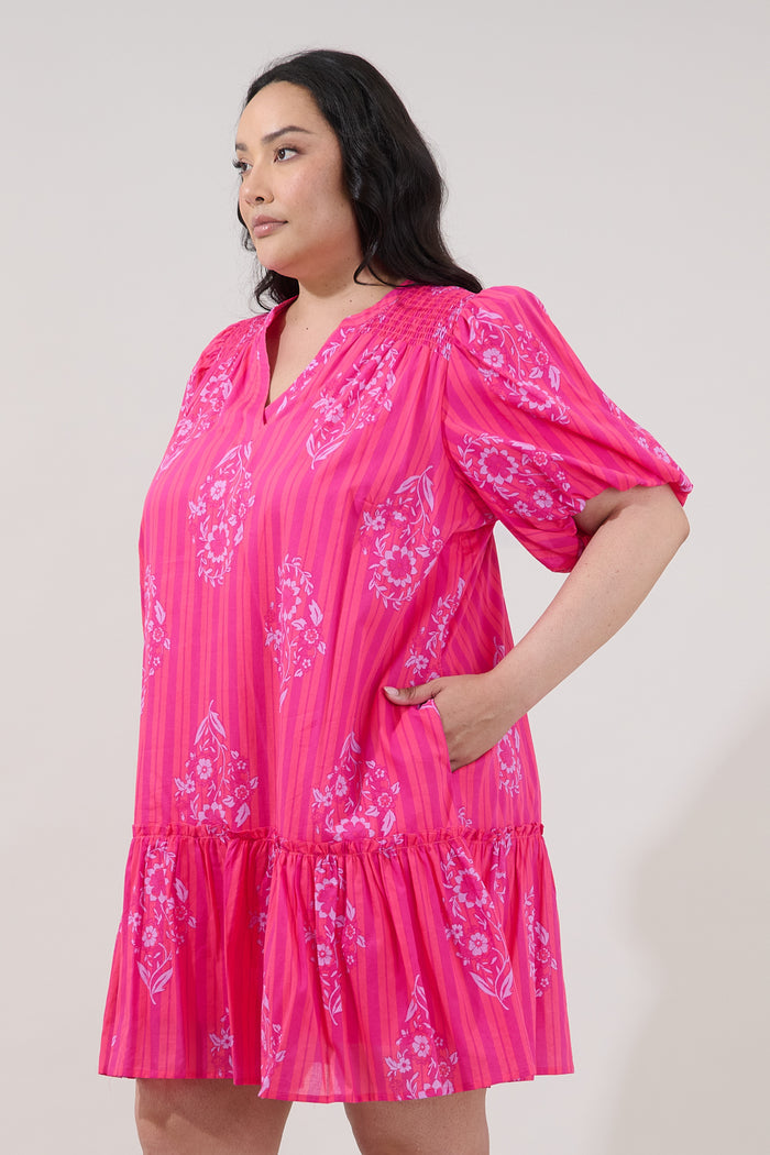 Berke Shift Mini Dress Freesia Curve