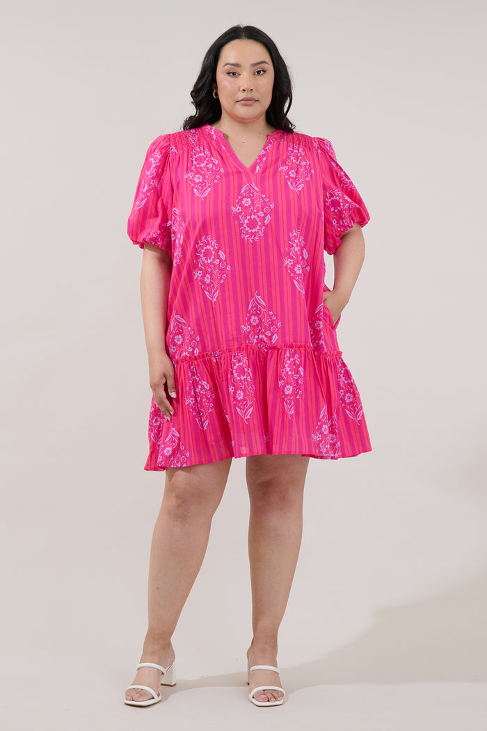 Berke Shift Mini Dress Freesia Curve
