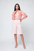 Bermuda Linen Short In Blush