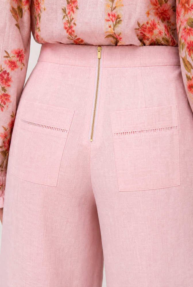 Bermuda Linen Short In Blush