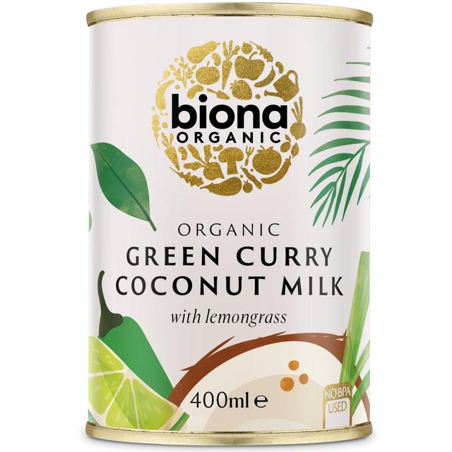 Biona Green Curry Coconut Milk with Lemongrass 400g