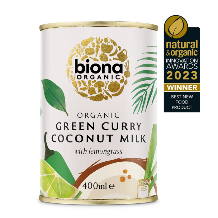 Biona Green Curry Coconut Milk with Lemongrass 400g