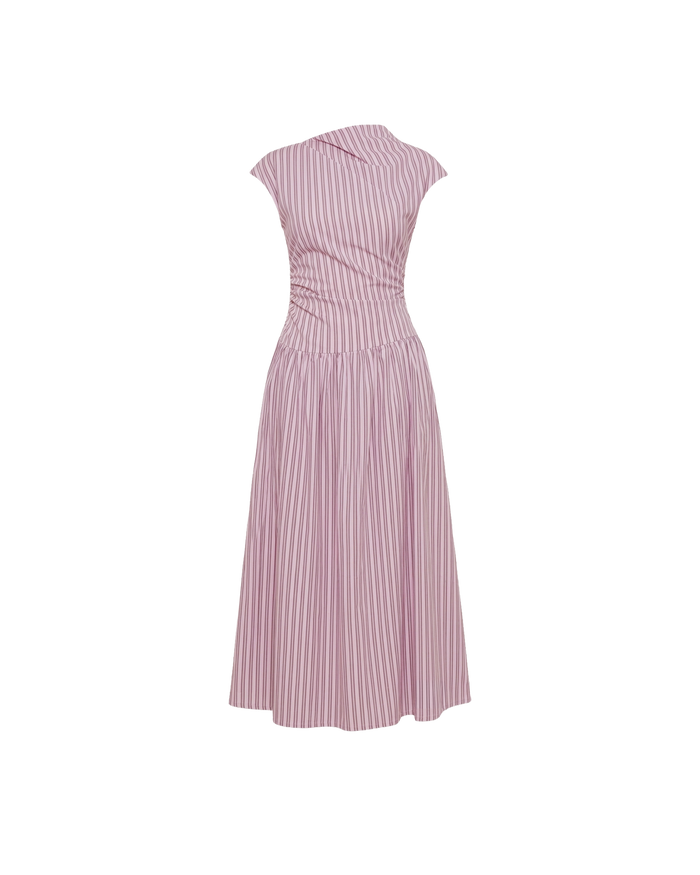 BIRDIE MAXI DRESS PINK LADY STRIPE