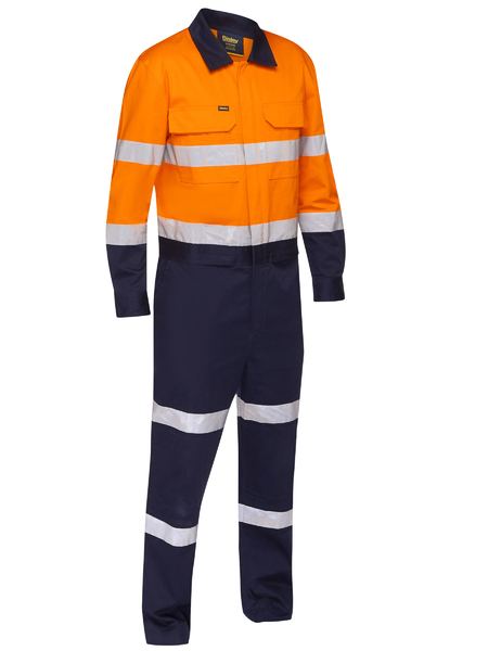 Bisley Taped Hi Vis Coveralls With Waist Zip Opening BC6066T
