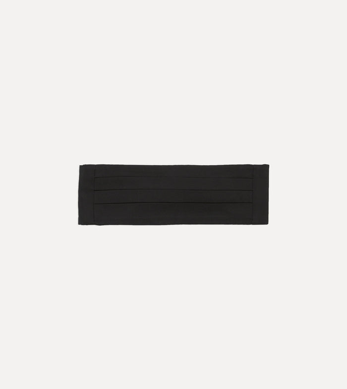 Black Silk Barathea Cummerbund