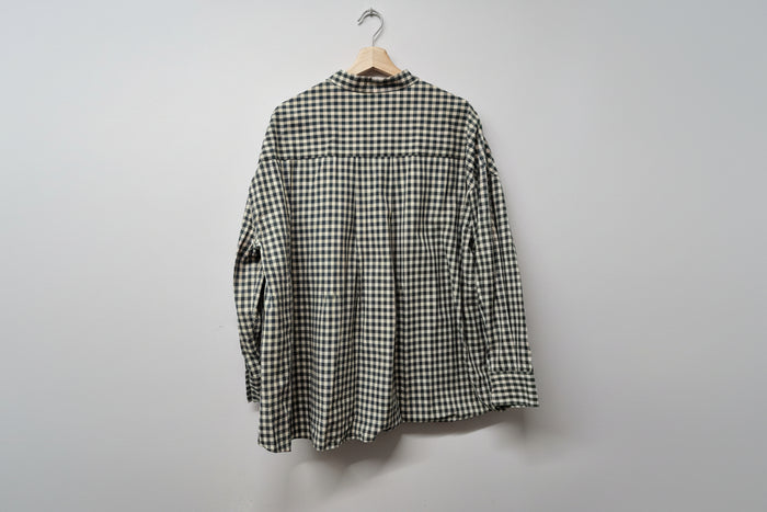 BNWT Bellerose (3) Gent Shirt - Beige / Green Check UK 12 14 Oversized - NEW