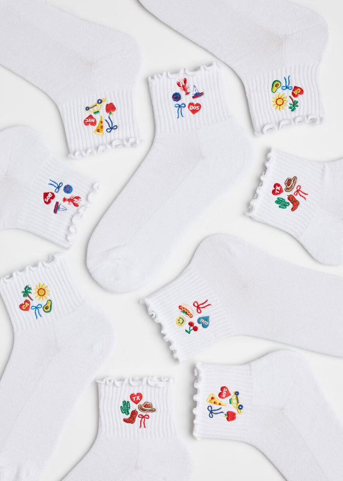 Boston Icons Ruffle Sock