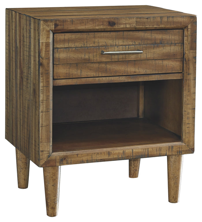 Broshtan B518-91 Light Brown One Drawer Night Stand