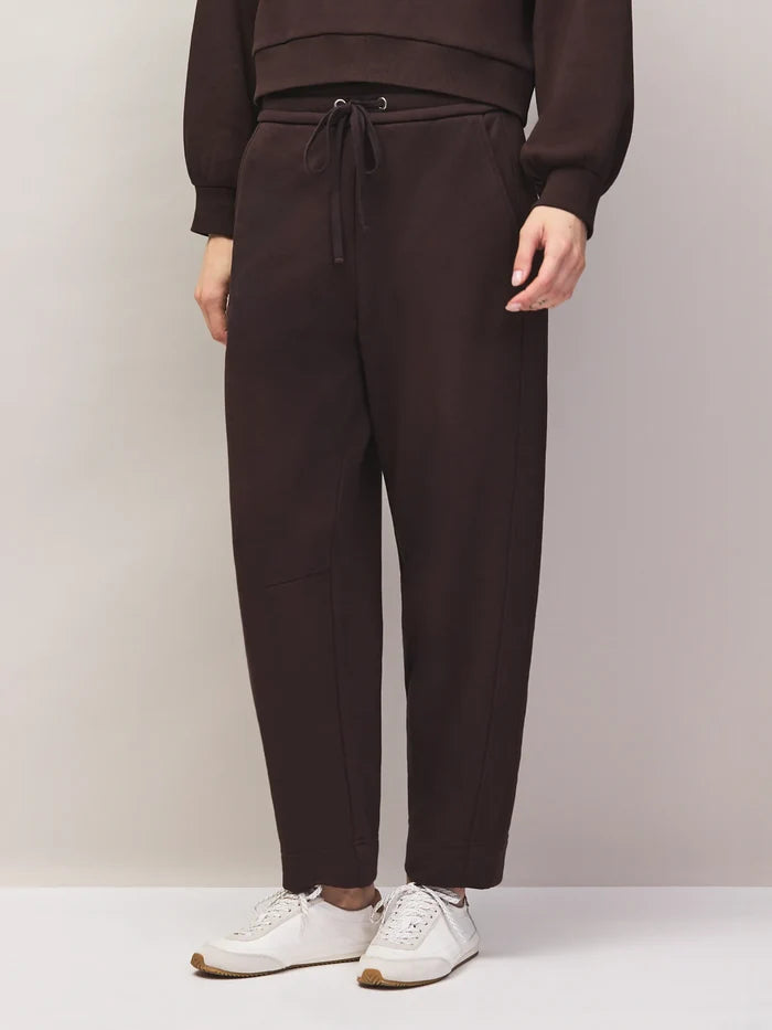 Brown barrel leg sweatpants